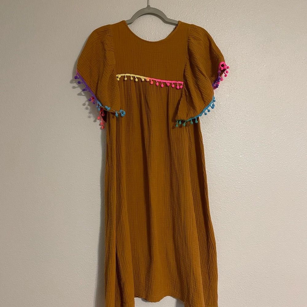 Boho Girl’s Dress with Colorful Accents